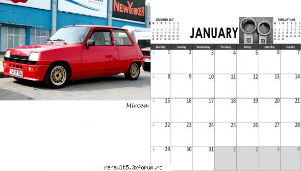 Calendar Renault 5 si Super 5 - Am finalizat calendarul Renault 5 si Super 5 pe - Promovare forum
