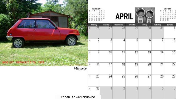 Calendar Renault 5 si Super 5 - mirel vicaru - Promovare forum