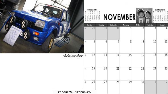 Calendar Renault 5 si Super 5 - mirel vicaru - Promovare forum