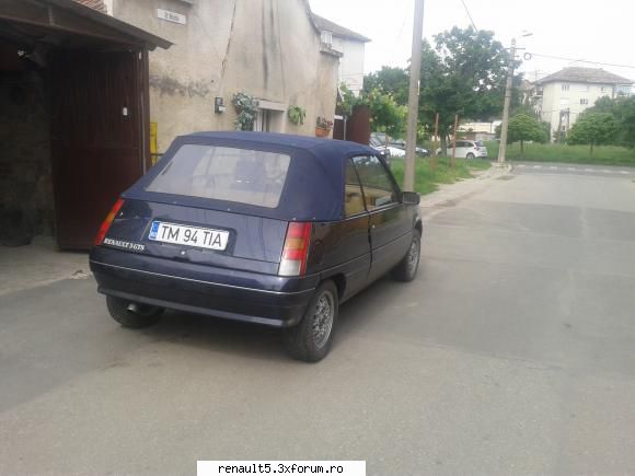 Masina mea Renault 5 Cabrio EBS 1988 - Jante pe 13 si numere romanesti - Prezentarea masini